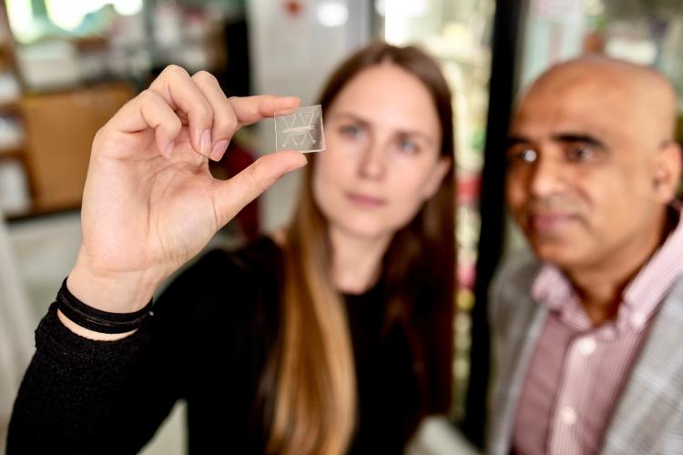 Ankur Singh, the Carl Ring Family Professor in the George W. Woodruff School of Mechanical Engineering, in his lab.